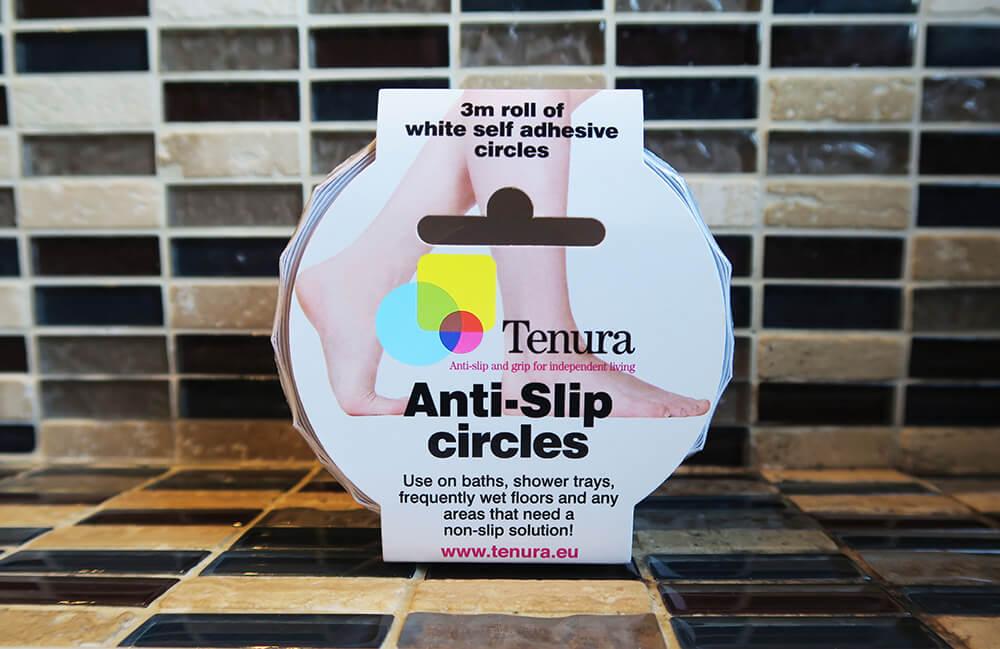 Anti Slip Circles in Tenura Packaging Rebranded by Heskins