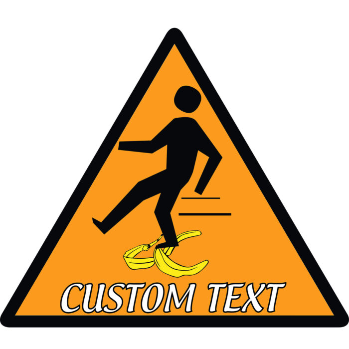 Bespoke Triangle Banana Peel Custom Printed Non-Slip Floor Signage