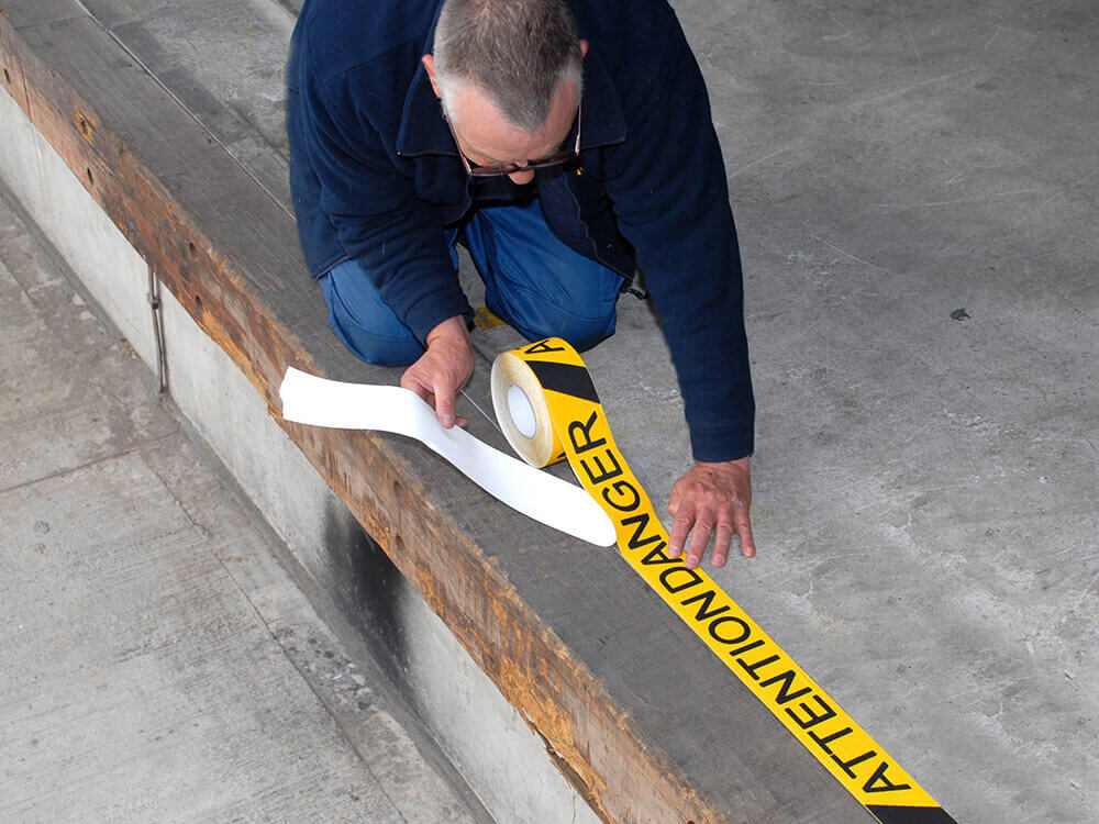 Printed Anti Slip Warning Tape for Stair Nosings, Loading Docks