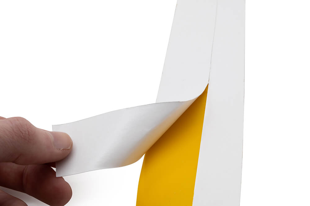 Yellow Coarse Resilient Anti Slip Tape with Snapback Liner for Easy Peel 1