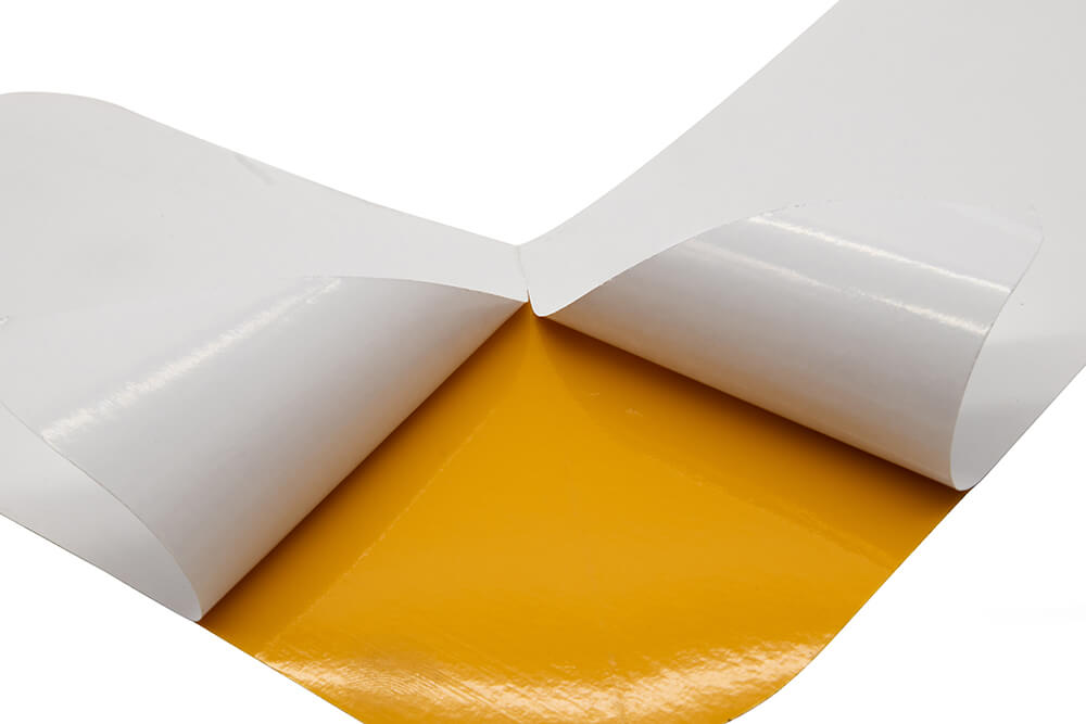 Yellow Warehouse Marker Sign with Backing Liner Slit for Ease of Application 3