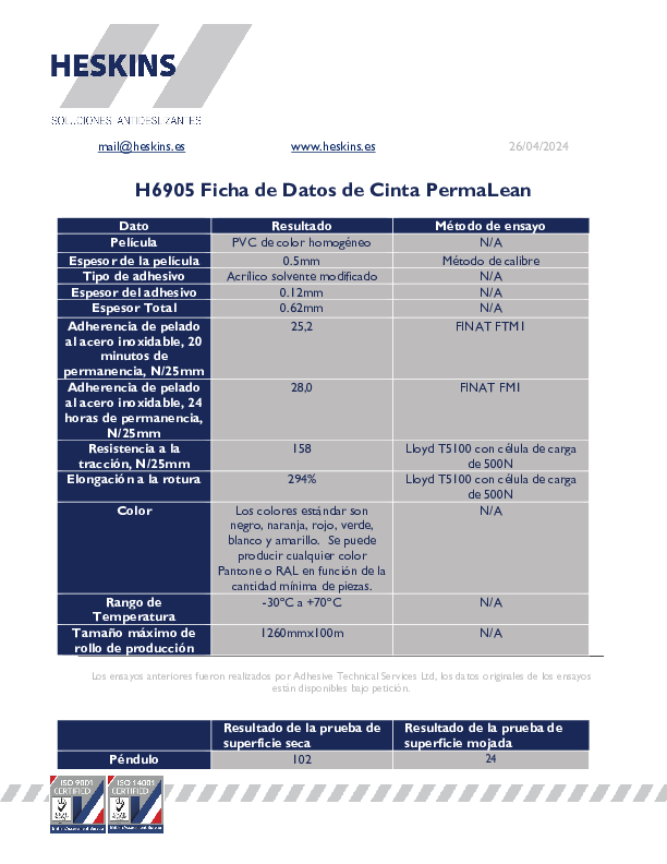 H6905 Ficha de Datos de Cinta PermaLean.pdf