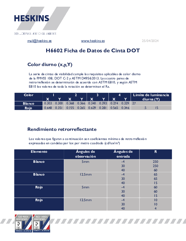 H6602 Ficha de Datos de Cinta DOT.pdf